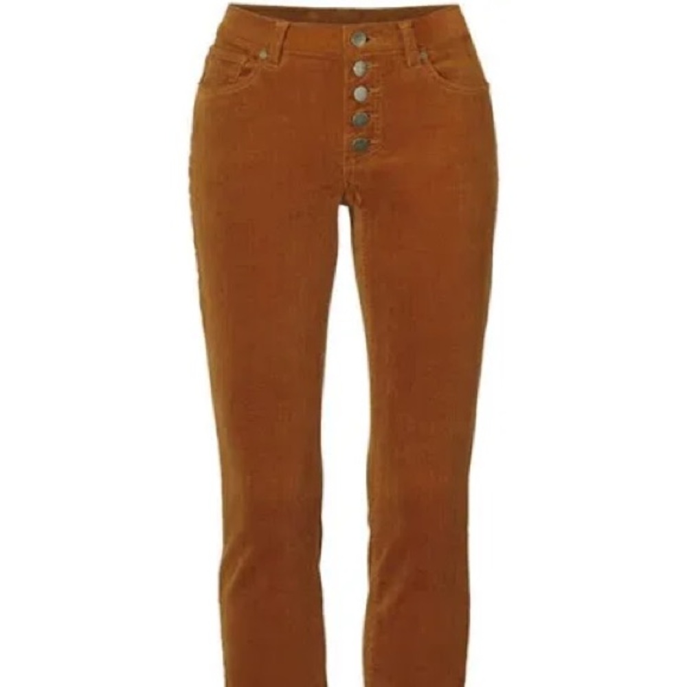 High-Waisted Brown Button-Fly by Cabi